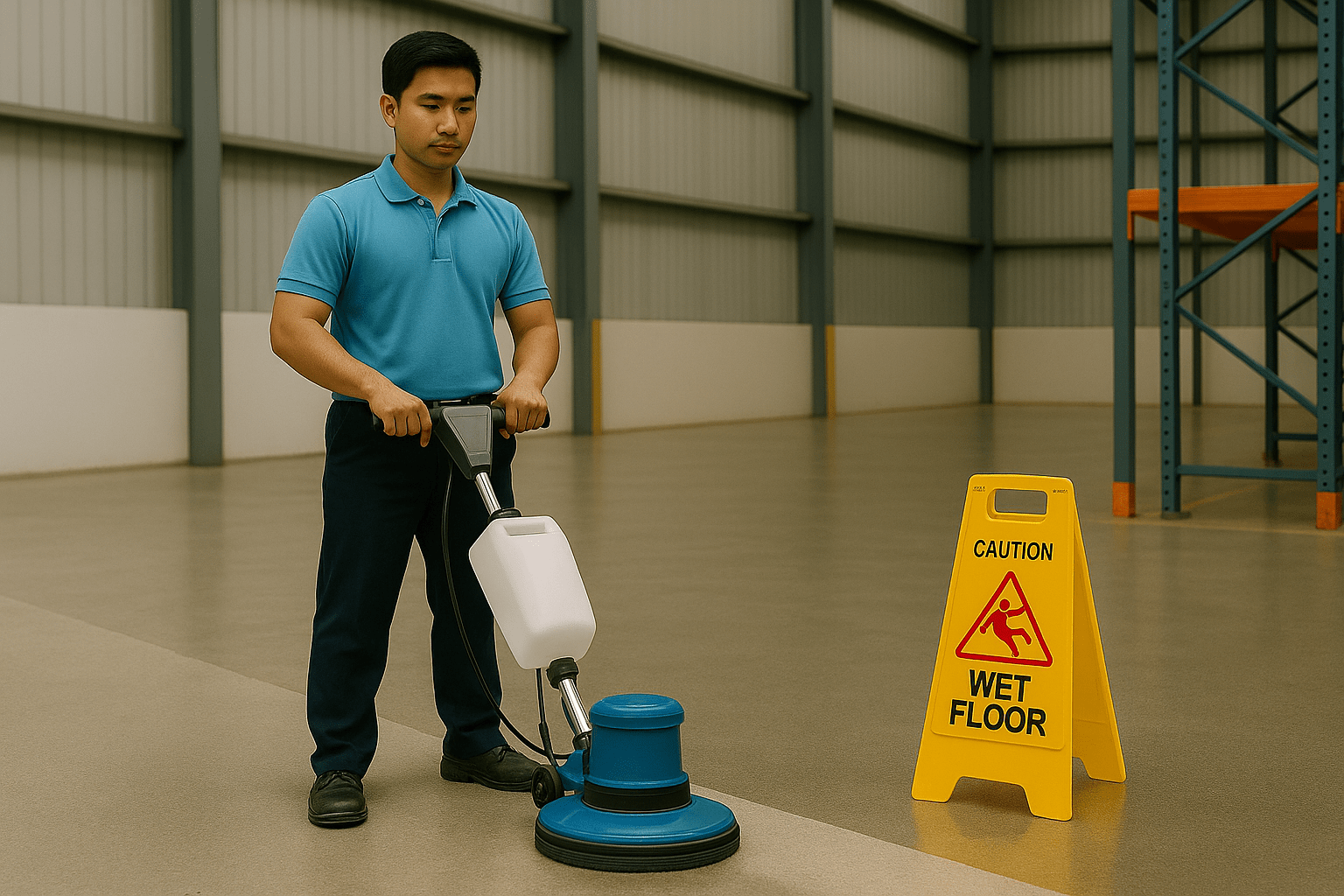 Vệ sinh công nghiệp Bắc Ninh vận hành máy chà sàn