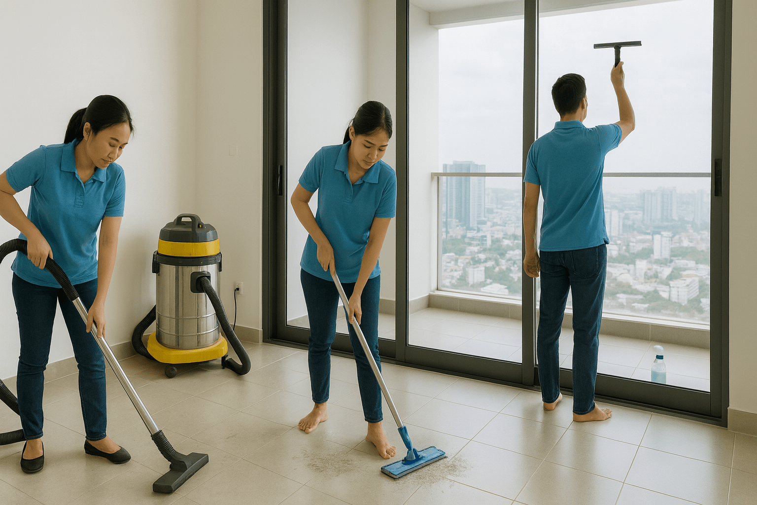 Vệ sinh công nghiệp Cần Thơ tổng vệ sinh căn hộ cao tầng